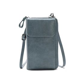 Multi Functional Solid Color Fashionable And Simple One Shoulder Bag (Color: Blue)