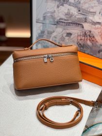 Single Shoulder Crossbody Carrying Real Leather Bag (Option: Golden brown)