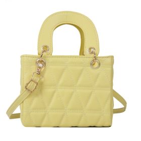 Diamond Small Bag Simple Crossbody (Option: Yellow Without Pendant)